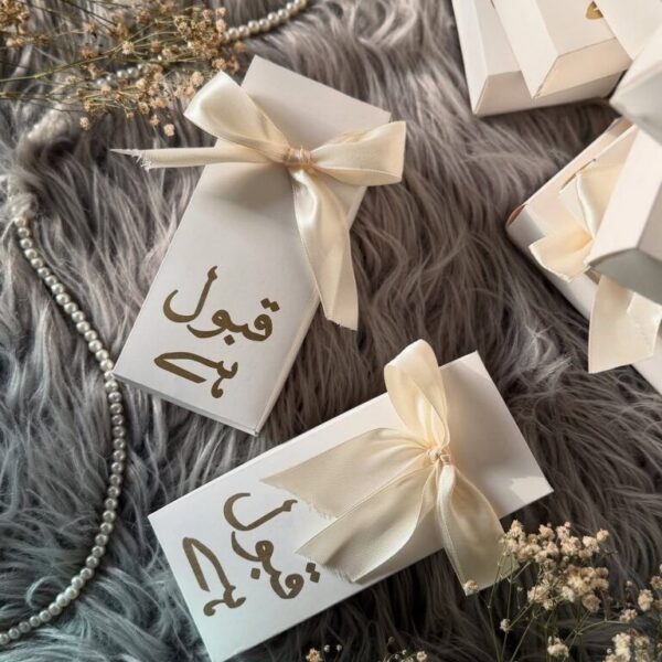 Nikah gift favor | Elegant Minimal Qubool Hai Style