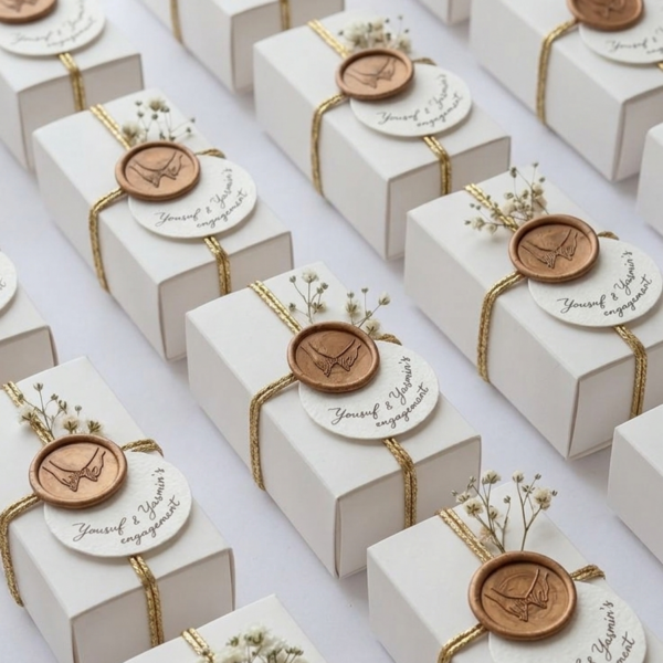 bid boxes with stamps